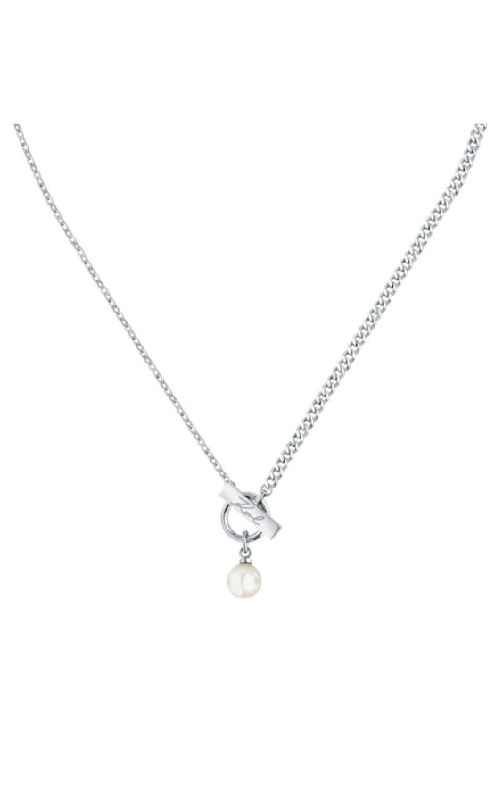 KARL LAGERFELD PEARL KLAYR05 Γυναικείο Κολιέ Ασημένιο Με Πέρλα