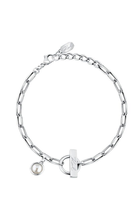 KARL LAGERFELD PEARL KLAYR06 Γυναικείο Βραχιόλι Ασημένιο Με Πέρλα