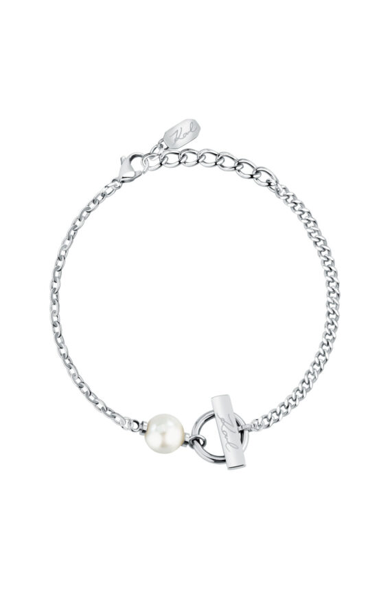 KARL LAGERFELD PEARL KLAYR07 Γυναικείο Βραχιόλι Ασημένιο Με Πέρλα