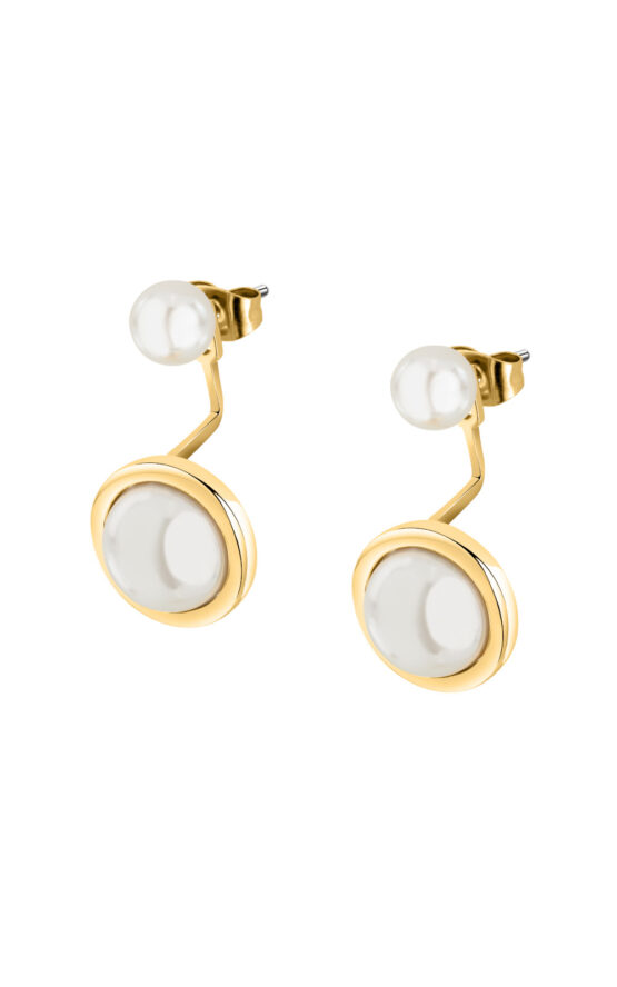 KARL LAGERFELD PEARL KLAYR14 Γυναικεία Σκουλαρίκια Χρυσά Με Πέρλες