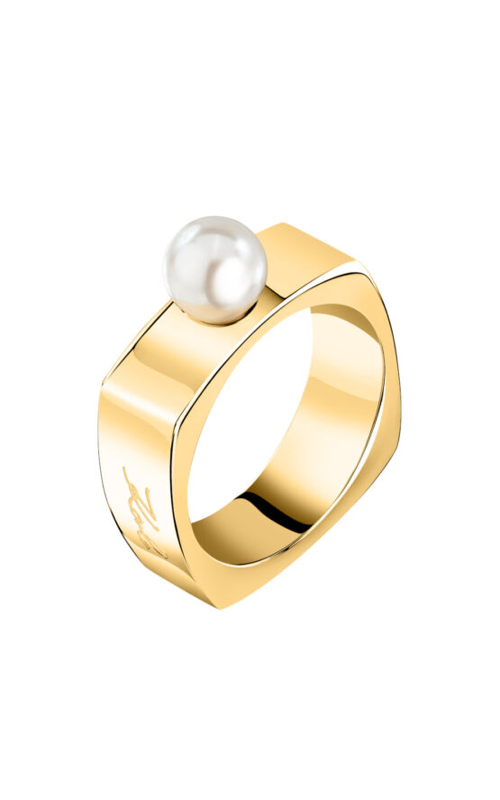 KARL LAGERFELD PEARL KLAYR16016 Γυναικείο Δαχτυλίδι Χρυσό Με Πέρλα