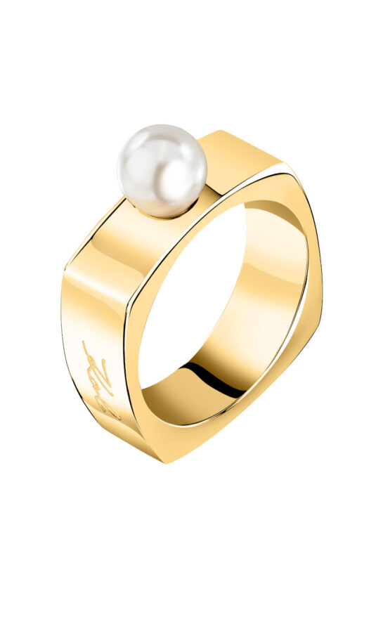 KARL LAGERFELD PEARL KLAYR16018 Γυναικείο Δαχτυλίδι Χρυσό Με Πέρλα
