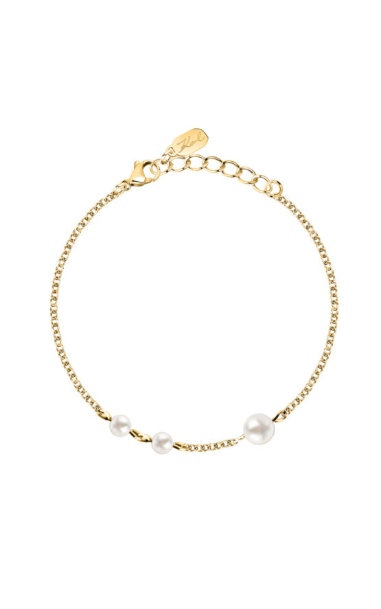 KARL LAGERFELD PEARL KLAYR20 Γυναικείο Βραχιόλι Χρυσό Με Πέρλες