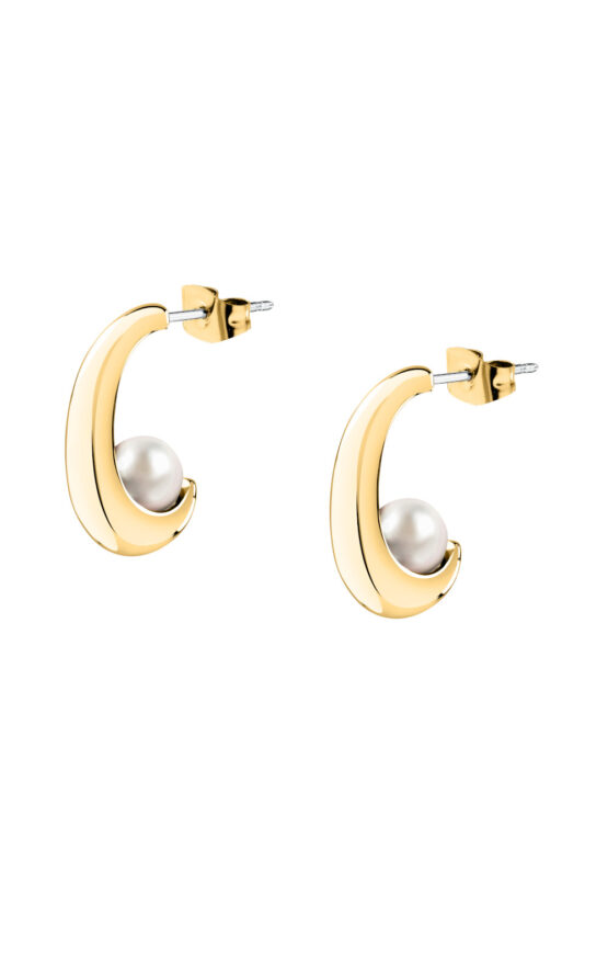 KARL LAGERFELD PEARL KLAYR21 Γυναικεία Σκουλαρίκια Χρυσά Με Πέρλα