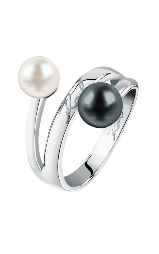KARL LAGERFELD PEARL KLAYR25012 Γυναικείο Δαχτυλίδι Ασημένιο Με Πέρλες