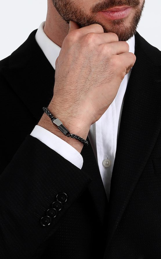 MASERATI ARM RING JM223ATK26 Ανδρικό Βραχιόλι Με Ροζ Χρυσό Λογότυπο_4