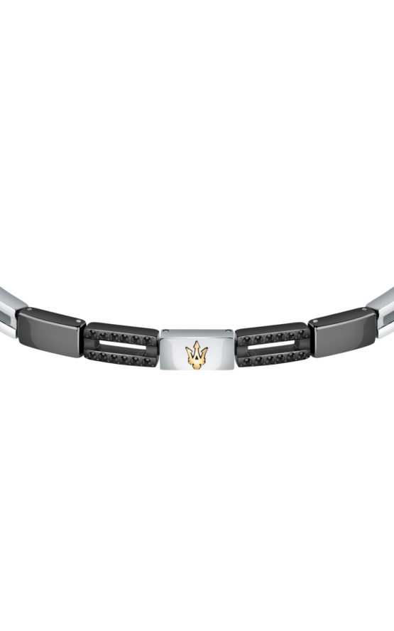 MASERATI ARM RING JM223ATZ22 Ανδρικό Βραχιόλι Δίχρωμο Με Λογότυπο_1