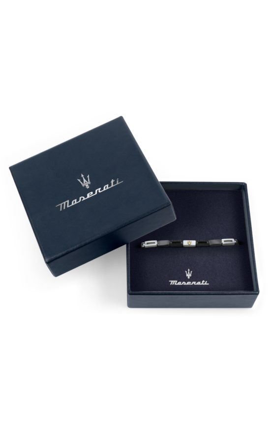 MASERATI ARM RING JM223ATZ22 Ανδρικό Βραχιόλι Δίχρωμο Με Λογότυπο_6