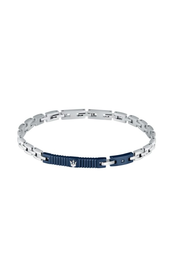 MASERATI ARM RING JM423ATY17 Δίχρωμο Ανδρικό Βραχιόλι Με Λογότυπο