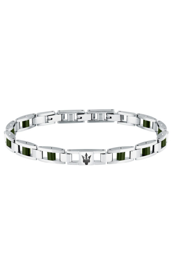 MASERATI CERAMIC JM225ATZ60 Βραχιόλι Δίχρωμο Με Τρίαινα