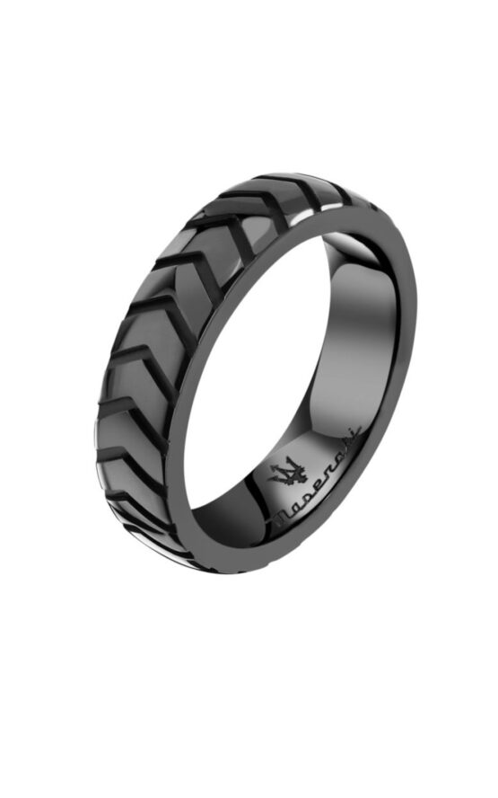 MASERATI CERAMIC JM226ATZ88027 Ανδρικό Δαχτυλίδι Μαύρο Κεραμικό