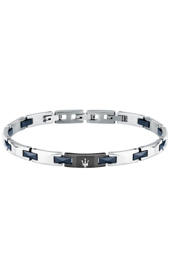 MASERATI CERAMIC JM424ATZ52 Maserati Βραχιόλι Τρίχρωμο Με Τρίαινα