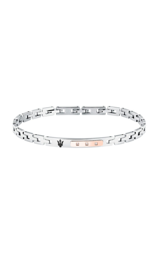 MASERATI DIAMONDS JM125ATY23 Βραχιόλι Δίχρωμο Με Πέτρες