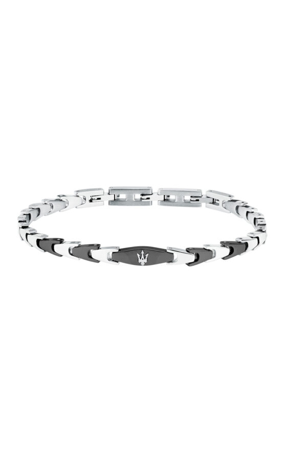 MASERATI ICONIC JM225AVD83 Βραχιόλι Δίχρωμο Με Τρίαινα