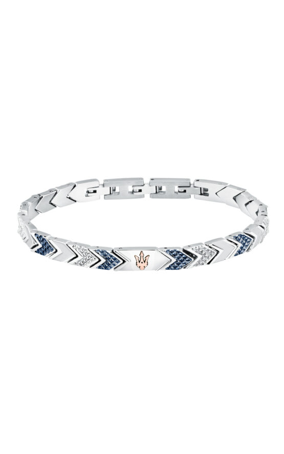 MASERATI ICONIC JM225AVD88 Βραχιόλι Δίχρωμο Με Πέτρες