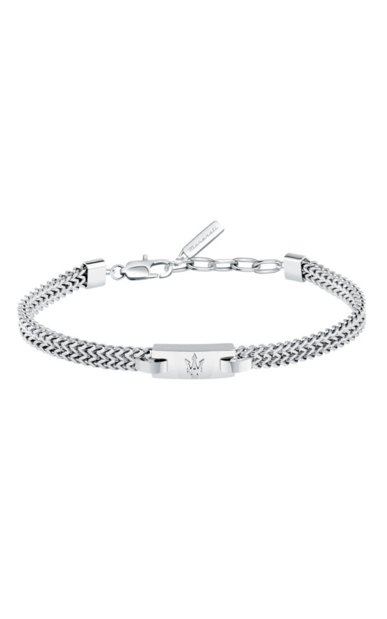 MASERATI ICONIC JM425AVD104 Βραχιόλι Ανδρικό Ασημένιο Με Τρίαινα