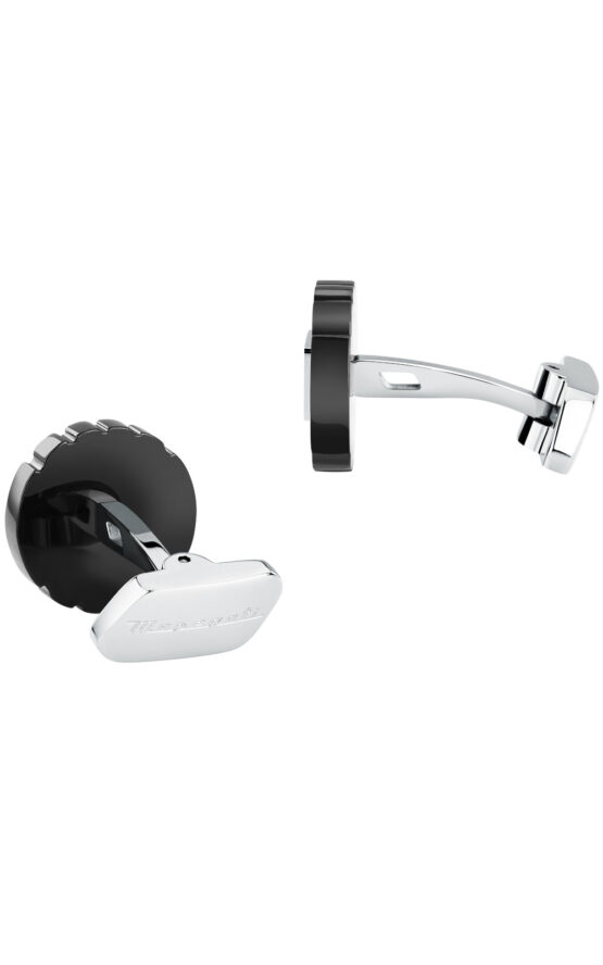 MASERATI ICONIC JM5249JD02 Μανικετόκουμπα Μαύρα Με Ασημένιο Λογότυπο 2