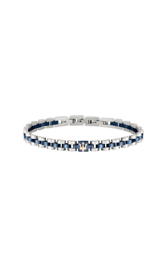 MASERATI JM320AST10 Δίχρωμο Ανδρικό Βραχιόλι Με Τρίαινα