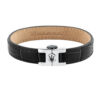 MASERATI LEATHER JM226AVE41 Βραχιόλι Μαύρο Δερμάτινο Με Λογότυπο