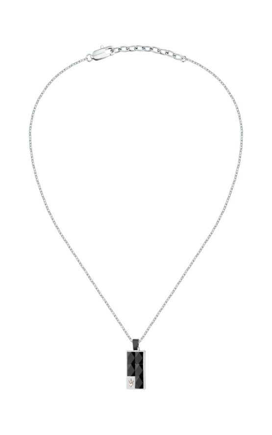 MASERATI NECKLACE JM423ATZ27 Ανδρικό Κολιέ Δίχρωμο Με Λογότυπο_2