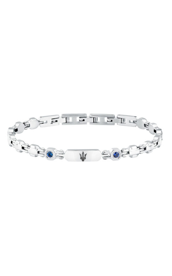 MASERATI SAPPHIRE JM335AXO12 Βραχιόλι Ασημένιο Με Μπλε Πέτρες