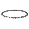MASERATI TENNIS JM425AVC09 Βραχιόλι Μαύρο Με Άσπρες Και Μαύρες Πέτρες