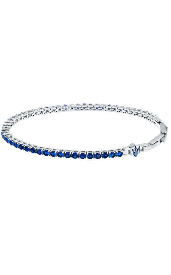 MASERATI TENNIS JM425AVC11 Βραχιόλι Ασημένιο Με Μπλε Πέτρες