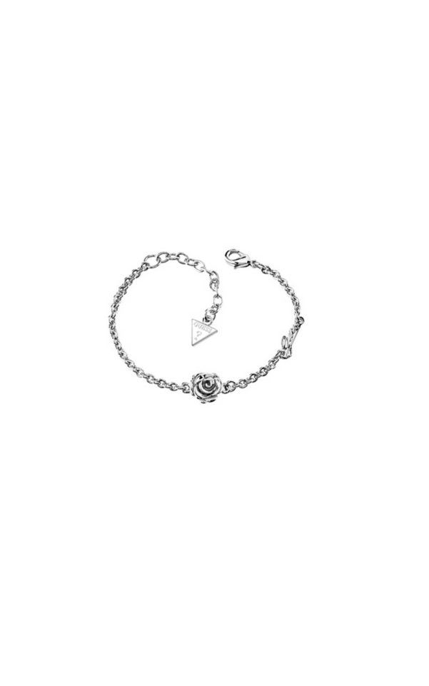 GUESS FAUX UBB21524-L Ασημένιο Βραχιόλι Με Λουλούδι