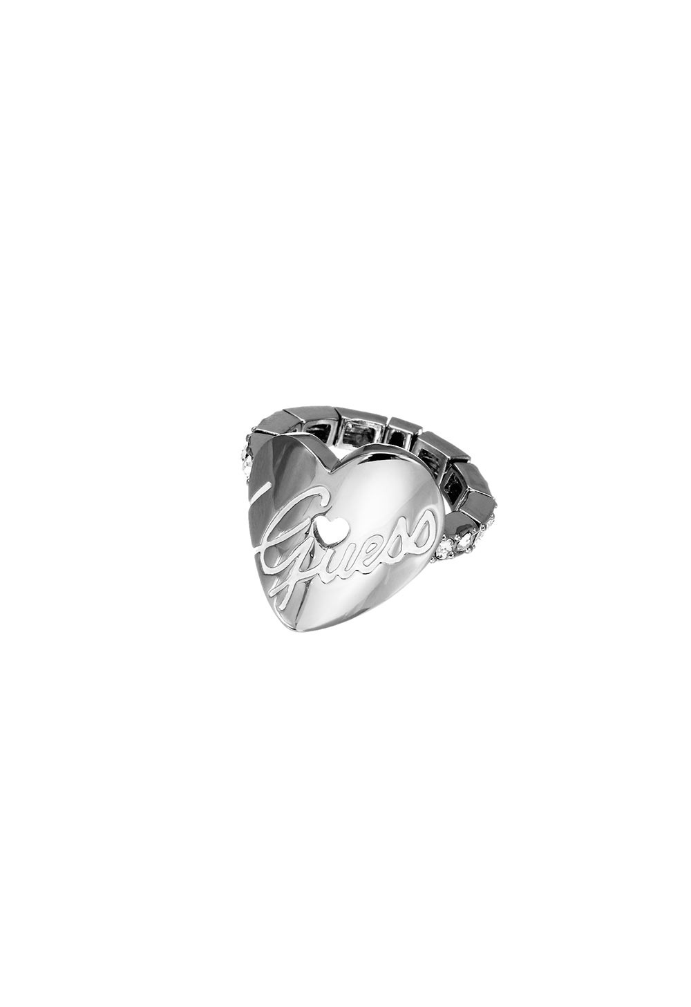 GUESS FAUX UBR11101-S Ασημένιο Δαχτυλίδι Με Καρδιά